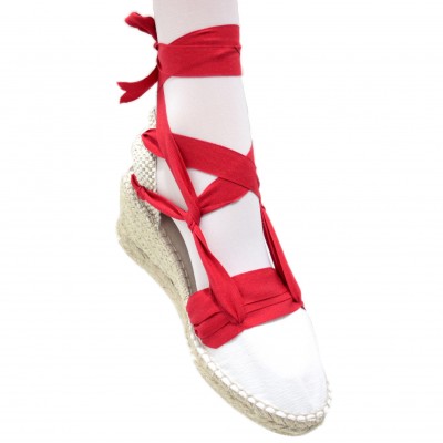 Espadrille Wedge High Tres Vetes Red