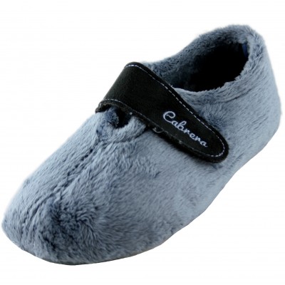 Cabrera 3003 - Woman House Slippers Closed with Velcro Hot Hairy in Blue Tones