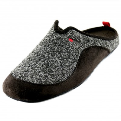 Cabrera 3503 - Brown Open House Slippers with Heather Texture