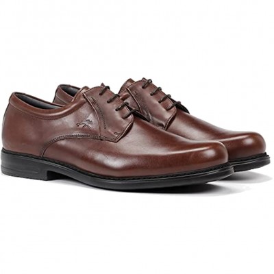 Fluchos 8466 - Brown Leather Classic Dress Shoes With Lace Up