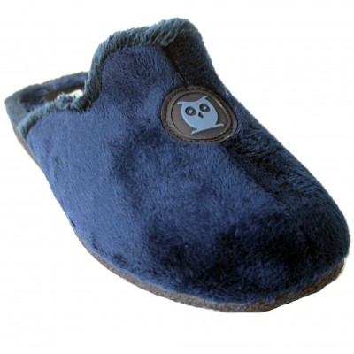 Marpen 800IV22 - Zapatillas De Estar Por Casa Home Lisas En Azul Marino o Marrón Suaves Peludas
