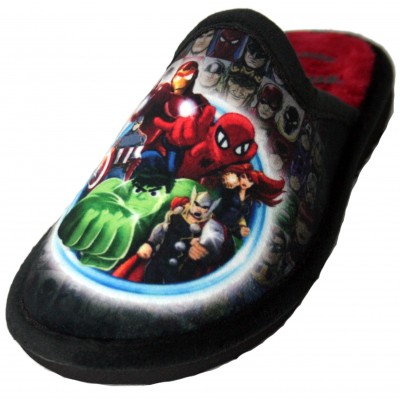 Gomus 6958 - Slippers For Home Alone Light Parquet With Superheroes