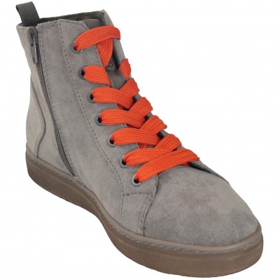 Jana 25280 - Suede Leather Boots Lined Inside With Laces and Zipper