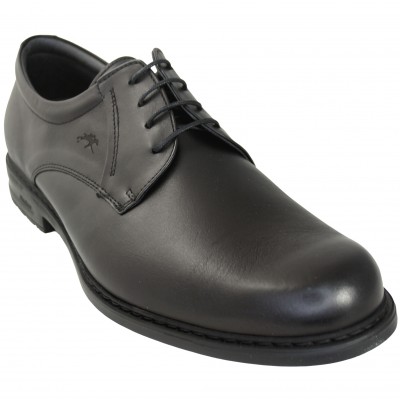 Fluchos 8466 - Zapatos Clásicos De Vestir De Piel Negros Con Cordones