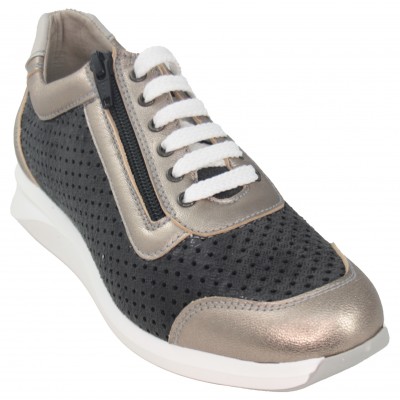 Calzafarma 8316 - Sports Shoes With Breathable Lycra Removable Insole Laces And Zipper