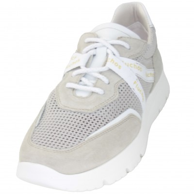 Fluchos F1683 - Zapatos Deportivos Con Cordones Malla Transpirable Beig I Blanc