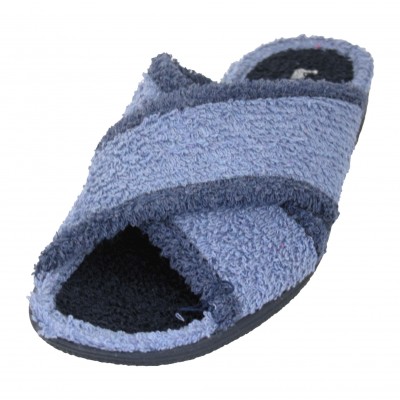 Vulcabicha 701 - House Slippers With Small Wedge And Russian In Blue Or Pink