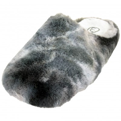Gomus Muro 2703 - Women's Girl's Soft Furry Slippers With Water Gray or White Removable Insole