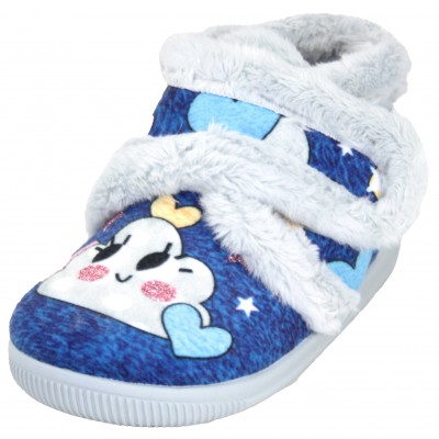 VulcaBicha 1082 - Children's and Girls' Loafers Textile Adhesive Booty Cloud Queen