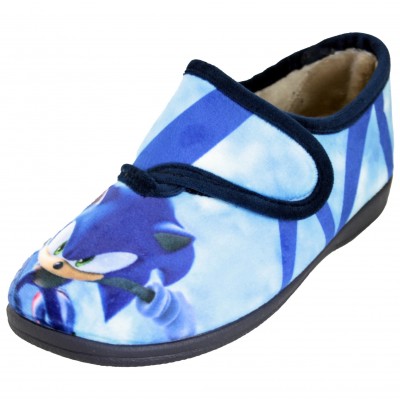 VulcaBicha 1954 - Boys And Girls Blue Closed Toe Slippers With Sonic Runner
