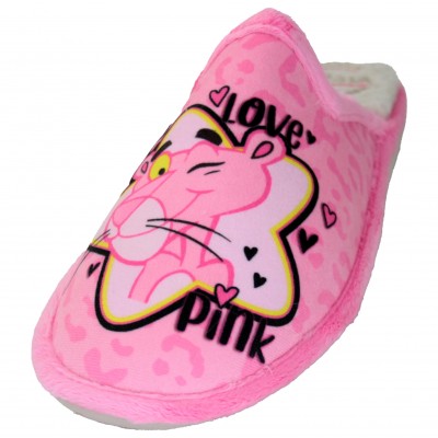 Gomus 6916 - Home Slippers For Women Girls and Boys Special Parquet Pink Panther Extra Soft Insole