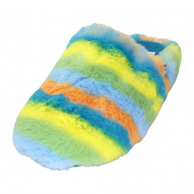 Marpen Slippers 600IV23 - Slippers for Home Girls Boys Women Striped Fun Colors and Very Soft
