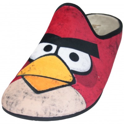 Vulcabicha 1843 - Sabatilles De Estar Per Casa Home Noi Dibuixos Animats Videojocs Angry Birds Ocell Vermell