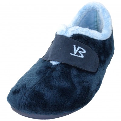 Vulcabicha 4301 - Gray, Navy Blue or Light Green Soft Closed Home Slippers With Removable Insole