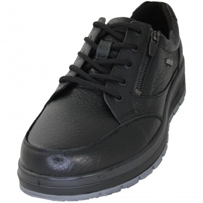G Confort Alviflex A-913 - Zapatos De Piel Negro o Marrón Para Hombre Con Cordones Cremallera Suela De Goma Plantilla Extraible