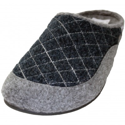 Marpen Slippers 500IV23 - Home Slippers Boy Man Blue Gray Checked Sober Style Warm Soft