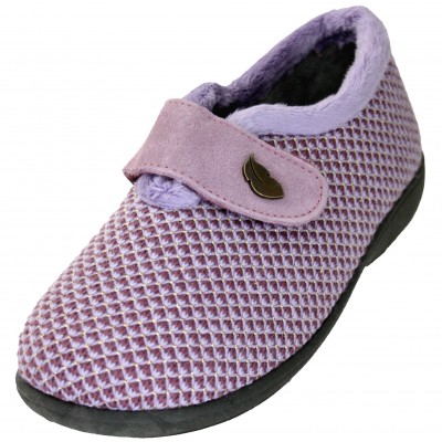 Roal 14119 - Closed Slippers For Living Home Velcro With Wedge Insole Foam Rubber High Resistance Purple