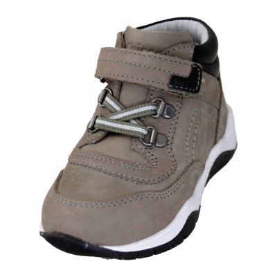 Chicco Cadiz - Children's Shoes Boots With Textile Adhesive Brown With Black Mountain Detail