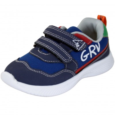 Garvalin 231801 - Children's Sports Shoes With Textile Adhesive In Navy Blue Or Lilac Resistant And Light