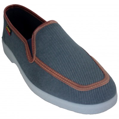 Rodevil 604 - Zapatos Zapatillas Para Hombre Señor Tipo Mocasino Efecto Tejano Anchos Cómodos De Algodón Frescas