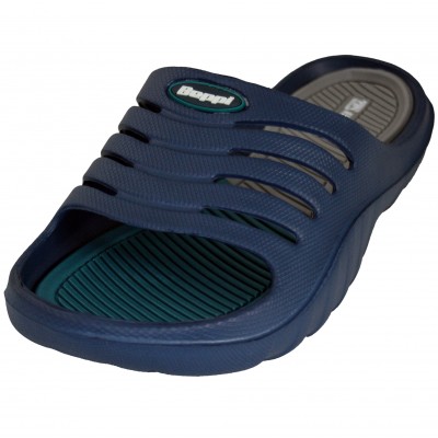 Beppi 2201641- Men's Navy Blue and Black Open Toe Sandals for Pool Beach, Water Resistant, Non-Slip