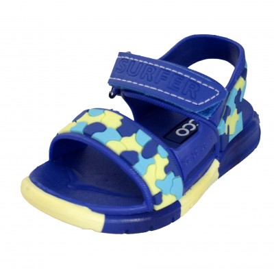 Chicco MIG - Pink Blue Children's Sandal for Pool Beach Printed Non-Slip Textile Adhesive  Closure