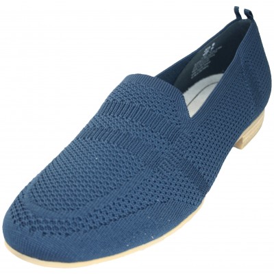 Jana 24266 - Women's Comfortable Moldable Breathable Fabric Summer Loafers In White Or Navy Blue