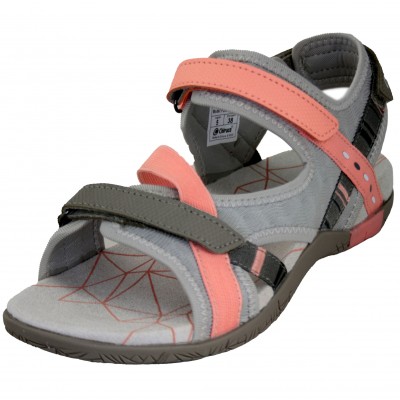 Chiruca POLINESIA 04 - Women's Sports Sandals Gray Coral Details Velcro Closure Durable Sole Water Resistant
