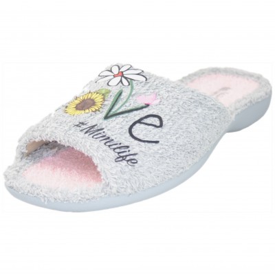 Vulcabicha 2915 - Slippers For Women Russian Plants With Word Love Flowers Mimilife