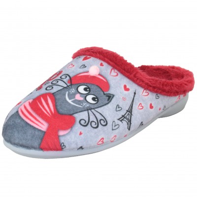 Vulcabicha 1289 Gato - Zapatillas Juveniles Destapadas Plantilla Extraible Con Gatitos Enamorados