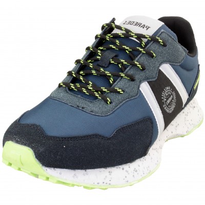 Paredes 23223 - Navy Blue Casual Sneakers With Green Laces