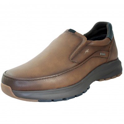 Fluchos F2064 - Mocasín Clásico Robusto De Piel Para Hombre De Color Marrón Con Plantilla Extraible