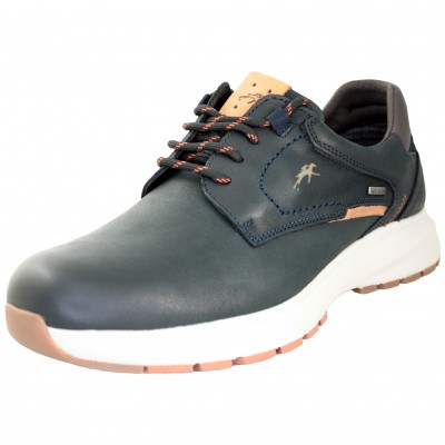 Fluchos F2067 - Zapatos Con Cordones De Piel En Azul Marino Para Hombre Forradas Y Robustas