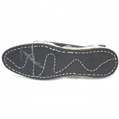 Traditional Espadrilles Flat Rubber Sole Design Three Veins or Innkeeper Color Grey