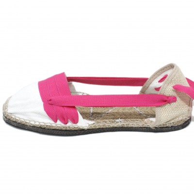 Traditional Espadrilles Flat Rubber Sole Design Three Veins or Innkeeper Color Light Purple
