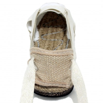 Traditional Espadrilles Flat Rubber Sole Design Three Veins or Innkeeper Color Silver