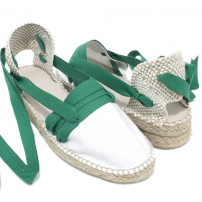 Mid Heel Espadrilles Tres Vetes Green