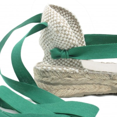 Mid Heel Espadrilles Tres Vetes Green