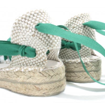 Mid Heel Espadrilles Tres Vetes Green