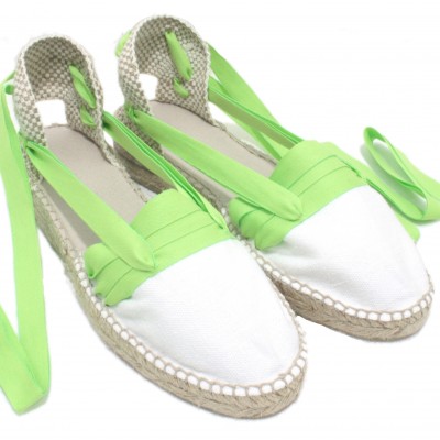 Mid Heel Espadrilles Tres Vetes Lime Green