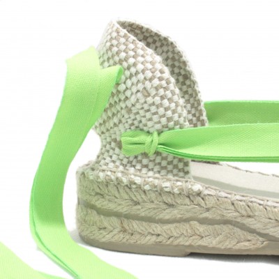 Mid Heel Espadrilles Tres Vetes Lime Green