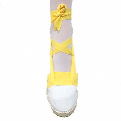 Mid Heel Espadrilles Tres Vetes Yellow