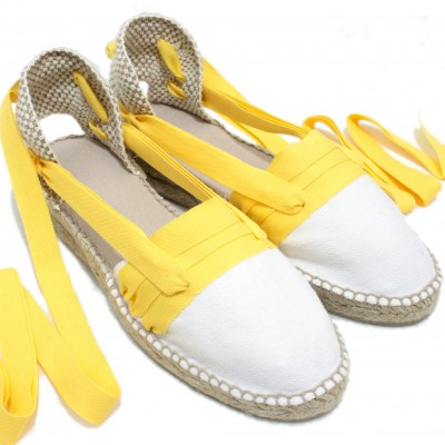 Mid Heel Espadrilles Tres Vetes Yellow