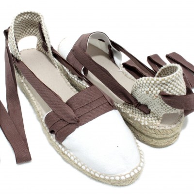 Mid Heel Espadrilles Tres Vetes Dark Brown