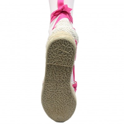 Mid Heel Espadrilles Tres Vetes Fuchsia