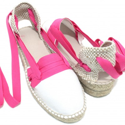 Mid Heel Espadrilles Tres Vetes Fuchsia