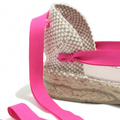 Mid Heel Espadrilles Tres Vetes Fuchsia