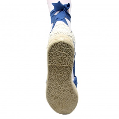 Mid Heel Espadrilles Tres Vetes Electric Blue